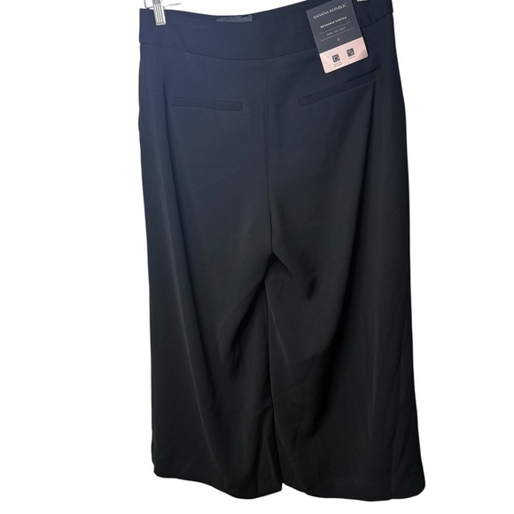 Banana Republic | Black High Rise Cropped Stretch Wide-Leg Pants | Sz 8 - Picture 5 of 10